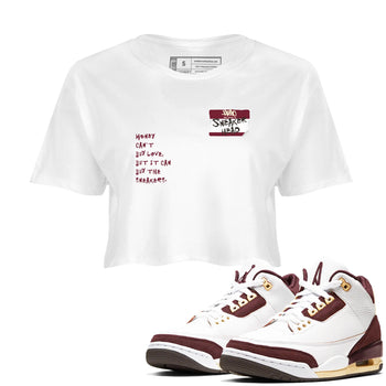 A Ma Maniére x Air Jordan 3 "Burgundy Crush" to match jordans Sneakerhead Badge sneaker match tees Air Jordan 3 A Ma Maniere x Burgundy Crush SNRT Sneaker Tees streetwear brand White 1 crop tee