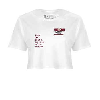 A Ma Maniére x Air Jordan 3 "Burgundy Crush" to match jordans Sneakerhead Badge sneaker match tees Air Jordan 3 A Ma Maniere x Burgundy Crush SNRT Sneaker Tees streetwear brand White 2 crop tee