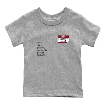 A Ma Maniére x Air Jordan 3 "Burgundy Crush" to match jordans Sneakerhead Badge sneaker match tees Air Jordan 3 A Ma Maniere x Burgundy Crush SNRT Sneaker Tees streetwear brand Baby and Youth Heather Grey 2 cotton tee