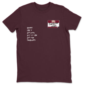 A Ma Maniére x Air Jordan 3 "Burgundy Crush" to match jordans Sneakerhead Badge sneaker match tees Air Jordan 3 A Ma Maniere x Burgundy Crush SNRT Sneaker Tees streetwear brand Maroon 2 unisex cotton tee