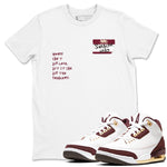 A Ma Maniére x Air Jordan 3 "Burgundy Crush" to match jordans Sneakerhead Badge sneaker match tees Air Jordan 3 A Ma Maniere x Burgundy Crush SNRT Sneaker Tees streetwear brand White 1 unisex cotton tee