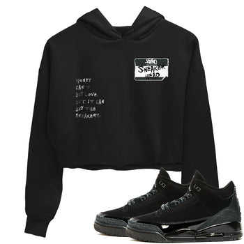 Air Jordan 3 Black Cat shirts to match jordans Sneakerhead Badge sneaker match tees Jordan 3 Retro Black Cat best t shirts to wear with jordans SNRT Sneaker Tees unisex cotton Black 1 crop tee