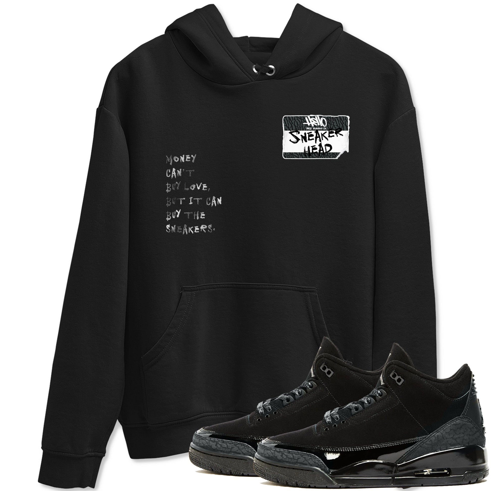 Air Jordan 3 Black Cat shirts to match jordans Sneakerhead Badge sneaker match tees Jordan 3 Retro Black Cat best t shirts to wear with jordans SNRT Sneaker Tees unisex cotton Black 1 shirts