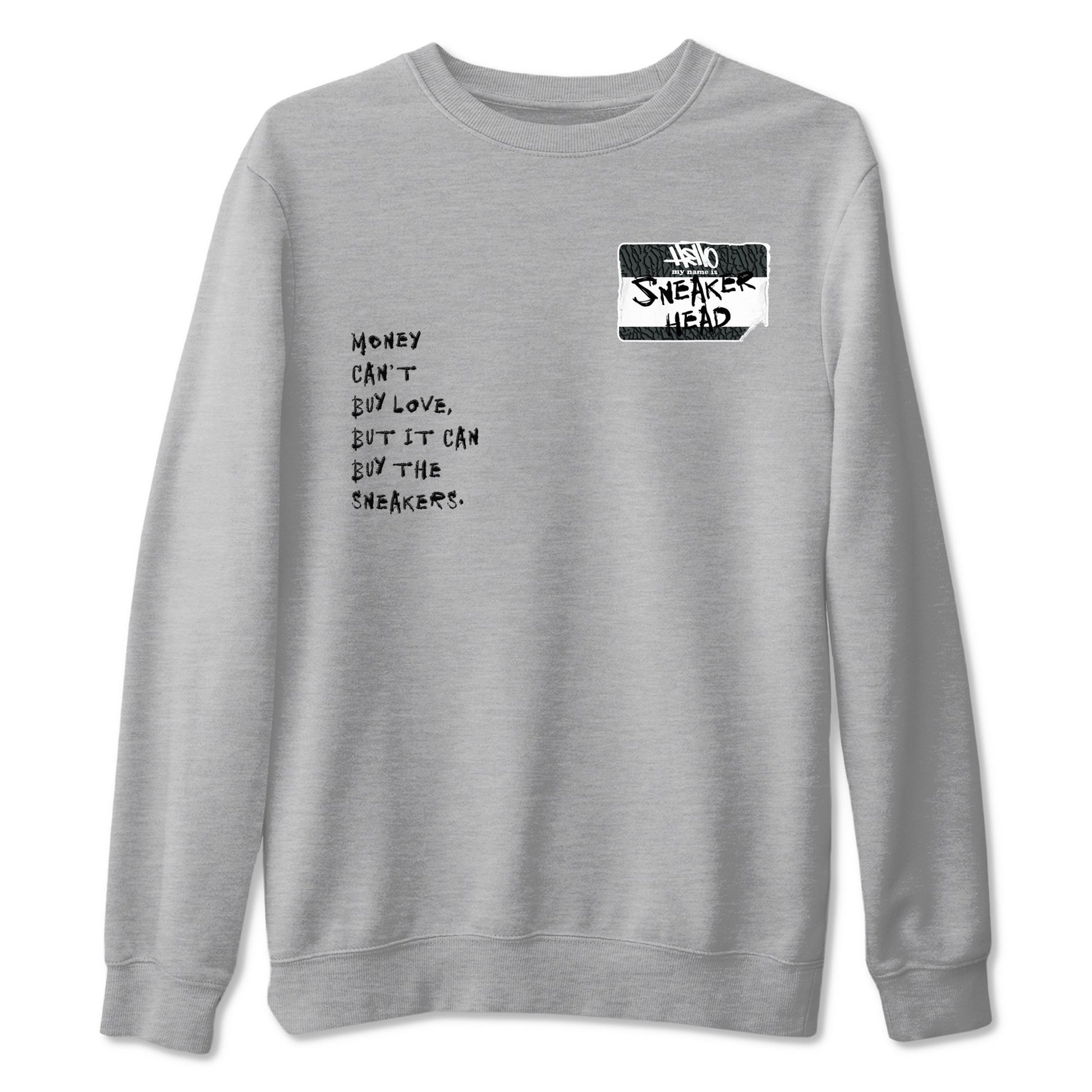 Air Jordan 3 Black Cat shirts to match jordans Sneakerhead Badge sneaker match tees Jordan 3 Retro Black Cat best t shirts to wear with jordans SNRT Sneaker Tees unisex cotton Heather Grey 2 shirts