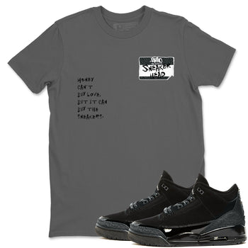Air Jordan 3 Black Cat shirts to match jordans Sneakerhead Badge sneaker match tees Jordan 3 Retro Black Cat best t shirts to wear with jordans SNRT Sneaker Tees unisex cotton Cool Grey 1 shirts
