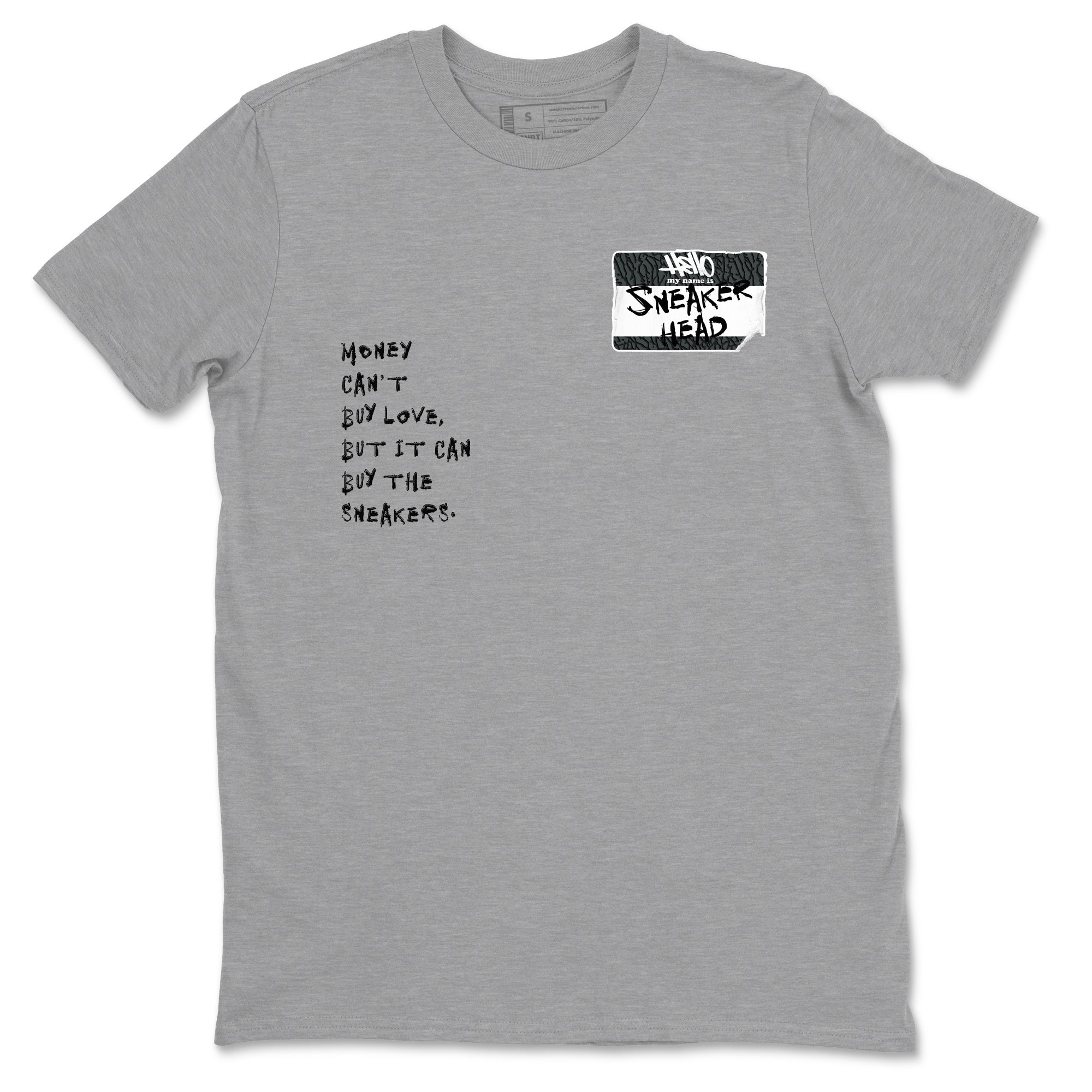 Air Jordan 3 Black Cat shirts to match jordans Sneakerhead Badge sneaker match tees Jordan 3 Retro Black Cat best t shirts to wear with jordans SNRT Sneaker Tees unisex cotton Heather Grey 2 shirts