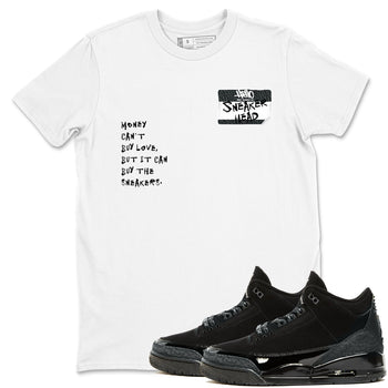 Air Jordan 3 Black Cat shirts to match jordans Sneakerhead Badge sneaker match tees Jordan 3 Retro Black Cat best t shirts to wear with jordans SNRT Sneaker Tees unisex cotton White 1 shirts