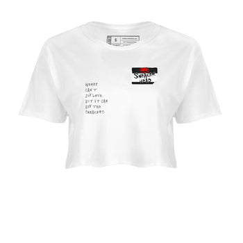 AJ3 Black Cement shirts to match jordans Sneakerhead Badge sneaker match tees Air Jordan 3 Black Cement SNRT Sneaker Tees streetwear brand White 2 crop tee