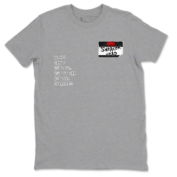 AJ3 Black Cement shirts to match jordans Sneakerhead Badge sneaker match tees Air Jordan 3 Black Cement SNRT Sneaker Tees streetwear brand Heather Grey 2 unisex cotton tee