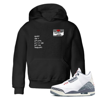 3s Cement Grey shirts to match jordans Sneakerhead Badge sneaker match tees Air Jordan 3 Cement Grey SNRT Sneaker Tees streetwear brand Baby and Youth Black 1 cotton tee