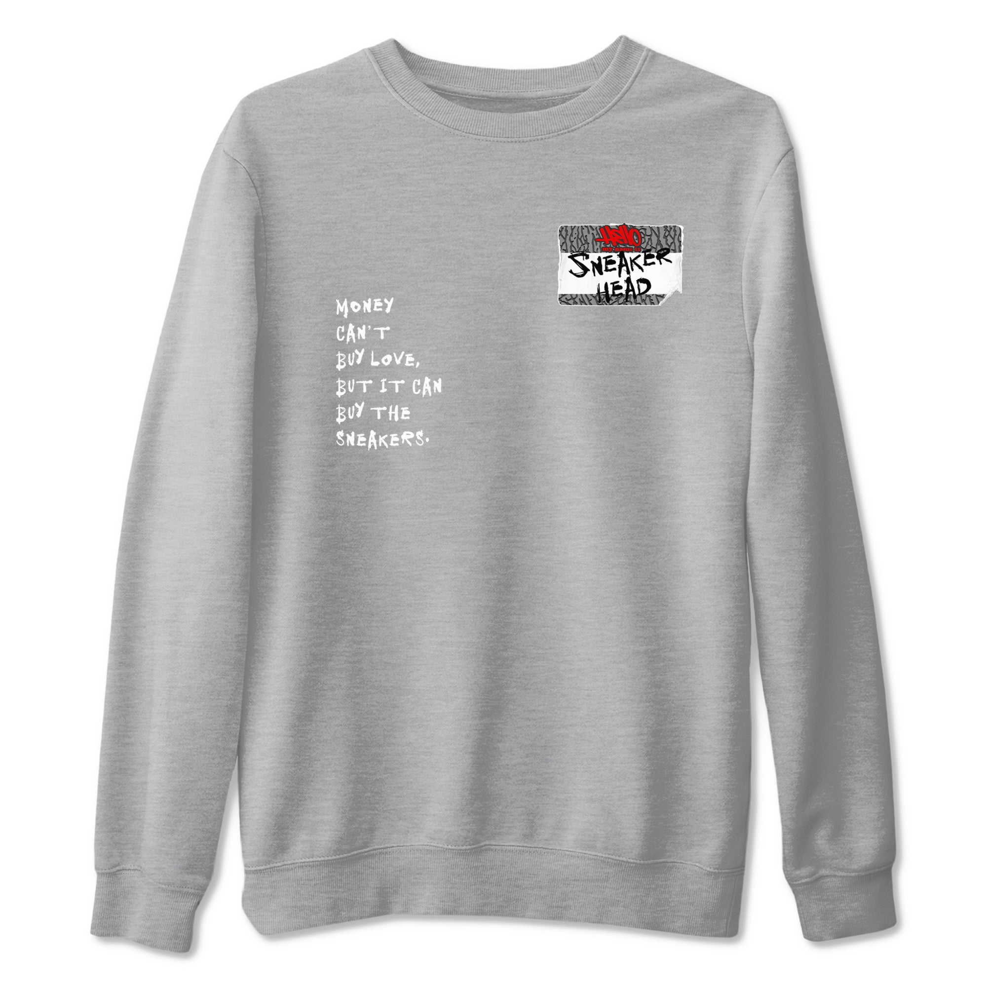 3s Cement Grey shirts to match jordans Sneakerhead Badge sneaker match tees Air Jordan 3 Cement Grey SNRT Sneaker Tees streetwear brand Heather Grey 2 unisex cotton tee