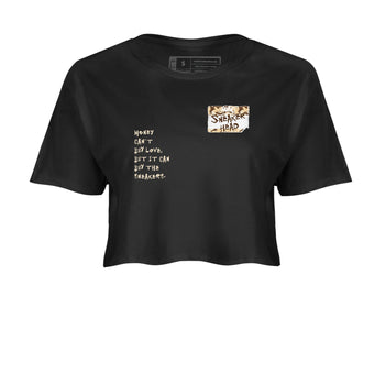 3s Desert Camo shirts to match jordans Sneakerhead Badge sneaker match tees Air Jordan 3 Desert Camo SNRT Sneaker Tees streetwear brand Black 2 crop tee