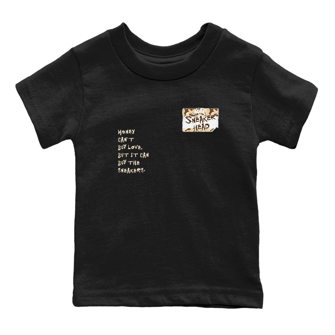 3s Desert Camo shirts to match jordans Sneakerhead Badge sneaker match tees Air Jordan 3 Desert Camo SNRT Sneaker Tees streetwear brand Baby and Youth Black 2 cotton tee