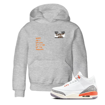 3s Georgia Peach shirt to match jordans Sneakerhead Badge sneaker tees Air Jordan 3 Georgia Peach SNRT sneaker release tees baby toddler Heather Grey 1 cotton Shirt