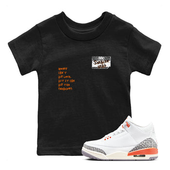 3s Georgia Peach shirt to match jordans Sneakerhead Badge sneaker tees Air Jordan 3 Georgia Peach SNRT sneaker release tees baby toddler Black 1 cotton Shirt