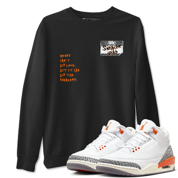 3s Georgia Peach shirt to match jordans Sneakerhead Badge sneaker tees Air Jordan 3 Georgia Peach SNRT Sneaker Release Tees unisex cotton Black 1 crew neck shirt