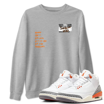 3s Georgia Peach shirt to match jordans Sneakerhead Badge sneaker tees Air Jordan 3 Georgia Peach SNRT Sneaker Release Tees unisex cotton Heather Grey 1 crew neck shirt