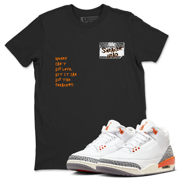 3s Georgia Peach shirt to match jordans Sneakerhead Badge sneaker tees Air Jordan 3 Georgia Peach SNRT Sneaker Release Tees unisex cotton Black 1 crew neck shirt