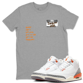 3s Georgia Peach shirt to match jordans Sneakerhead Badge sneaker tees Air Jordan 3 Georgia Peach SNRT Sneaker Release Tees unisex cotton Heather Grey 1 crew neck shirt