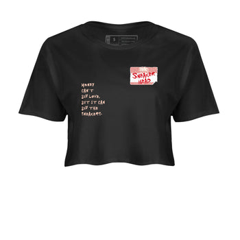 3s Valentines Day shirts to match jordans Sneakerhead Badge best t shirts to wear with jordans Air Jordan 3 Valentines Day match shoes to clothes SNRT Sneaker Tees unisex cotton Black 2 crop tee