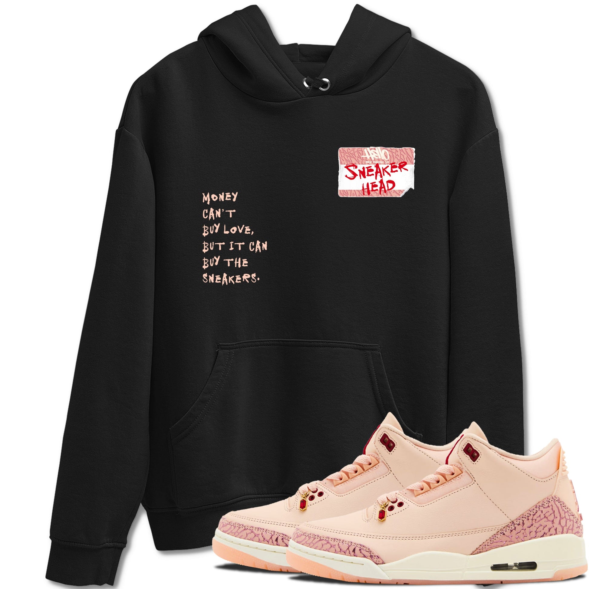 3s Valentines Day shirts to match jordans Sneakerhead Badge best t shirts to wear with jordans Air Jordan 3 Valentines Day match shoes to clothes SNRT Sneaker Tees unisex cotton Black 1 shirts