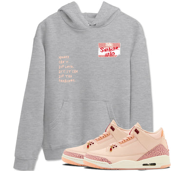 3s Valentines Day shirts to match jordans Sneakerhead Badge best t shirts to wear with jordans Air Jordan 3 Valentines Day match shoes to clothes SNRT Sneaker Tees unisex cotton Heather Grey 1 shirts