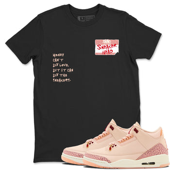 3s Valentines Day shirts to match jordans Sneakerhead Badge best t shirts to wear with jordans Air Jordan 3 Valentines Day match shoes to clothes SNRT Sneaker Tees unisex cotton Black 1 shirts
