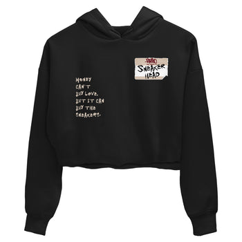 4s A Ma Maniere x Fossil Stone shirts to match jordans Sneakerhead Badge sneaker match tees Air Jordan 4 A Ma Maniere x Fossil Stone match shoes to clothes SNRT Sneaker Tees unisex cotton Black 2 crop tee