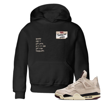4s A Ma Maniere x Fossil Stone shirts to match jordans Sneakerhead Badge sneaker match tees Air Jordan 4 A Ma Maniere x Fossil Stone match shoes to clothes SNRT Sneaker Tees Youth Baby Black 1 tee