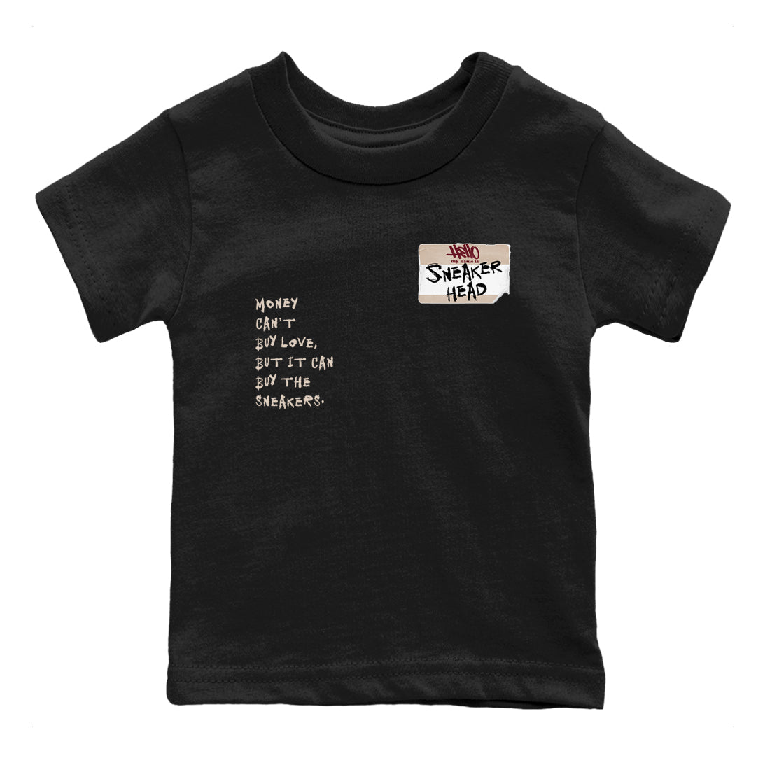 4s A Ma Maniere x Fossil Stone shirts to match jordans Sneakerhead Badge sneaker match tees Air Jordan 4 A Ma Maniere x Fossil Stone match shoes to clothes SNRT Sneaker Tees Youth Baby Black 2 tee