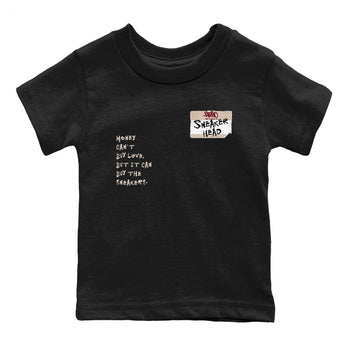 4s A Ma Maniere x Fossil Stone shirts to match jordans Sneakerhead Badge sneaker match tees Air Jordan 4 A Ma Maniere x Fossil Stone match shoes to clothes SNRT Sneaker Tees Youth Baby Black 2 tee