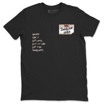 4s A Ma Maniere x Fossil Stone shirts to match jordans Sneakerhead Badge sneaker match tees Air Jordan 4 A Ma Maniere x Fossil Stone match shoes to clothes SNRT Sneaker Tees unisex cotton Black 2 shirts