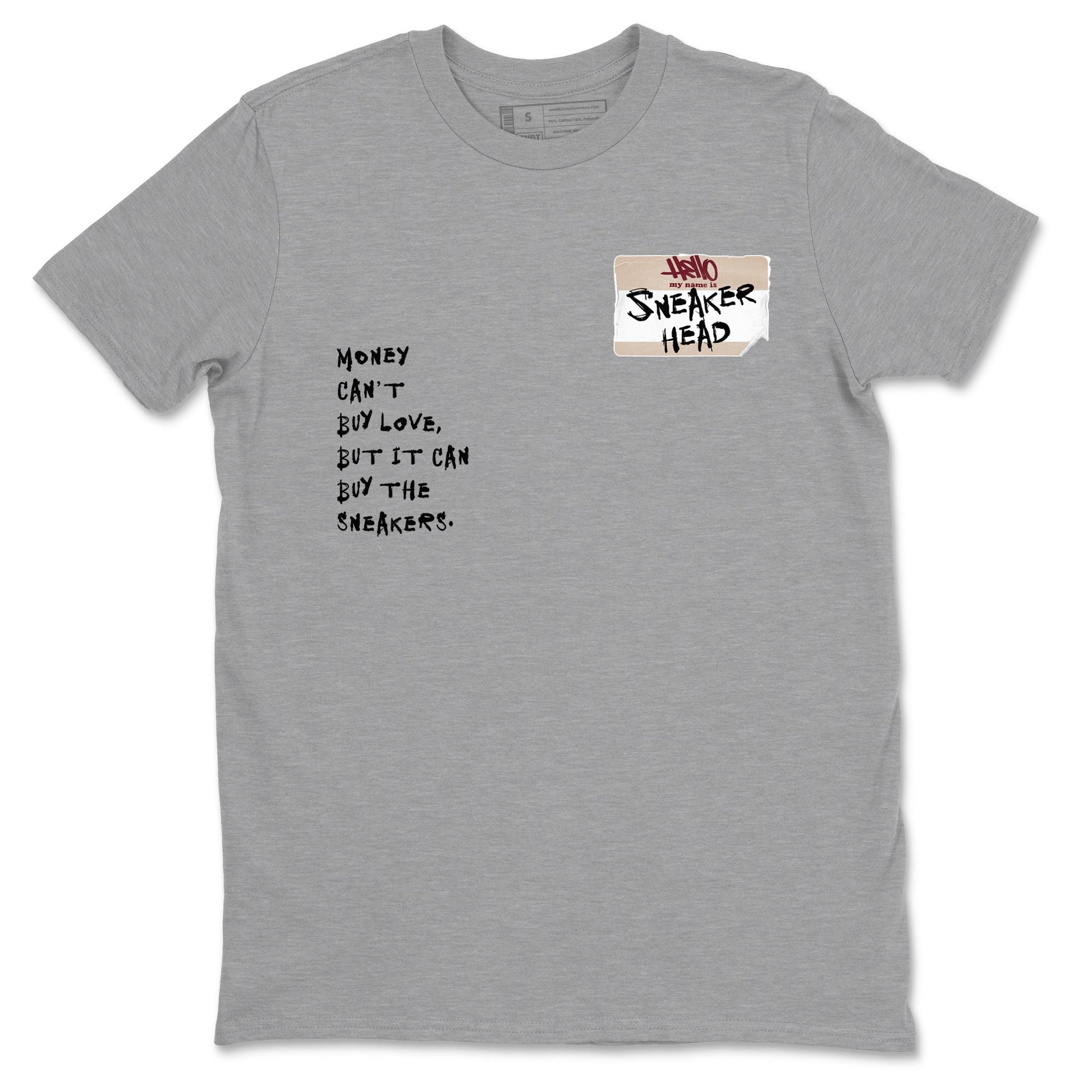 4s A Ma Maniere x Fossil Stone shirts to match jordans Sneakerhead Badge sneaker match tees Air Jordan 4 A Ma Maniere x Fossil Stone match shoes to clothes SNRT Sneaker Tees unisex cotton Heather Grey 2 shirts