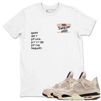 4s A Ma Maniere x Fossil Stone shirts to match jordans Sneakerhead Badge sneaker match tees Air Jordan 4 A Ma Maniere x Fossil Stone match shoes to clothes SNRT Sneaker Tees unisex cotton White 1 shirts