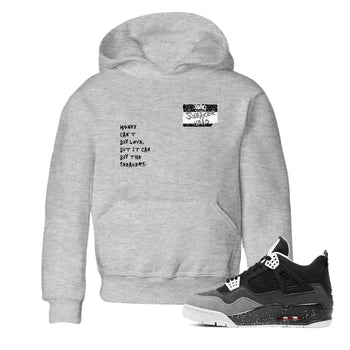 4s Fear shirts to match jordans Sneakerhead Badge sneaker match tees Air Jordan 4 Fear SNRT Sneaker Tees streetwear brand Baby and Youth Heather Grey 1 cotton tee