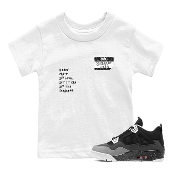 4s Fear shirts to match jordans Sneakerhead Badge sneaker match tees Air Jordan 4 Fear SNRT Sneaker Tees streetwear brand Baby and Youth White 1 cotton tee