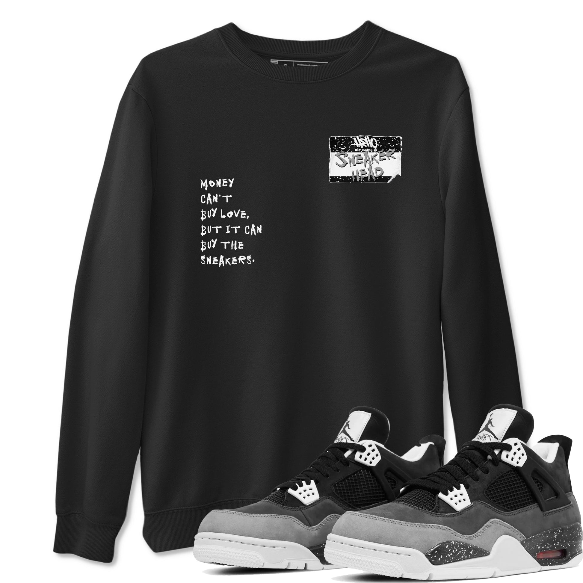 4s Fear shirts to match jordans Sneakerhead Badge sneaker match tees Air Jordan 4 Fear SNRT Sneaker Tees streetwear brand Black 1 unisex cotton tee