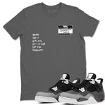 4s Fear shirts to match jordans Sneakerhead Badge sneaker match tees Air Jordan 4 Fear SNRT Sneaker Tees streetwear brand Cool Grey 1 unisex cotton tee