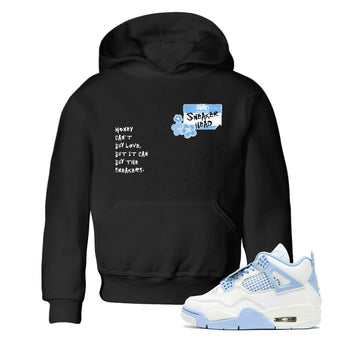 4s Forget Me Not shirts to match jordans Sneakerhead Badge graphic tees Air Jordan 4 Forget Me Not match shoes to clothes SNRT Sneaker Tees Youth Baby Black 1 tee