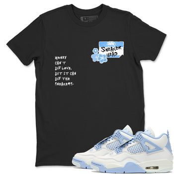 4s Forget Me Not shirts to match jordans Sneakerhead Badge graphic tees Air Jordan 4 Forget Me Not match shoes to clothes SNRT Sneaker Tees unisex cotton Black 1 shirts