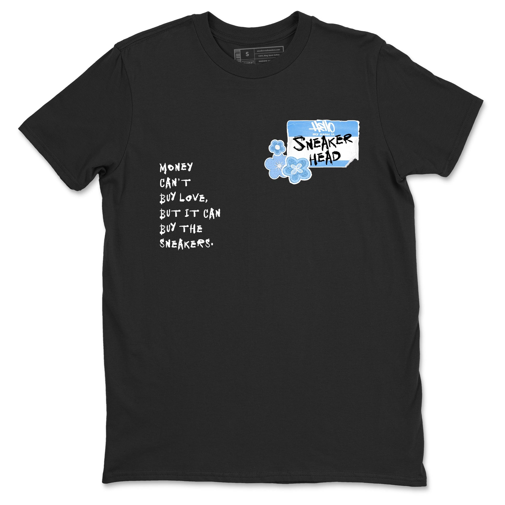 4s Forget Me Not shirts to match jordans Sneakerhead Badge graphic tees Air Jordan 4 Forget Me Not match shoes to clothes SNRT Sneaker Tees unisex cotton Black 2 shirts