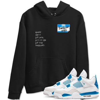 Air Jordan 4 Retro Military Blue shirt to match jordans Sneakerhead Badge sneaker tees AJ4 Military Blue SNRT Sneaker Release Tees unisex cotton Black 1 crew neck shirt