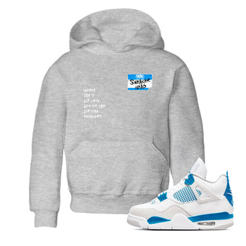 Air Jordan 4 Retro Military Blue shirt to match jordans Sneakerhead Badge sneaker tees AJ4 Military Blue SNRT Sneaker Release tees baby toddler Heather Grey 1 cotton Shirt