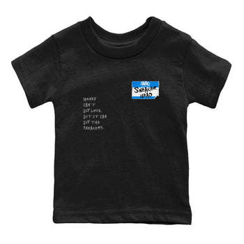 Air Jordan 4 Retro Military Blue shirt to match jordans Sneakerhead Badge sneaker tees AJ4 Military Blue SNRT Sneaker Release tees baby toddler Black 2 cotton Shirt