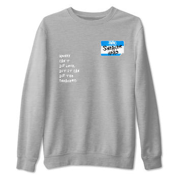 Air Jordan 4 Retro Military Blue shirt to match jordans Sneakerhead Badge sneaker tees AJ4 Military Blue SNRT Sneaker Release Tees unisex cotton Heather Grey 2 crew neck shirt