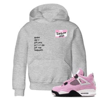 4s Orchid shirts to match jordans Sneakerhead Badge sneaker match tees Air Jordan 4 Orchid match shoes to clothes SNRT Sneaker Tees Youth Baby Heather Grey 1 tee