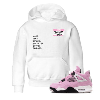 4s Orchid shirts to match jordans Sneakerhead Badge sneaker match tees Air Jordan 4 Orchid match shoes to clothes SNRT Sneaker Tees Youth Baby White 1 tee