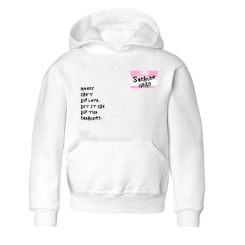 4s Orchid shirts to match jordans Sneakerhead Badge sneaker match tees Air Jordan 4 Orchid match shoes to clothes SNRT Sneaker Tees Youth Baby White 2 tee