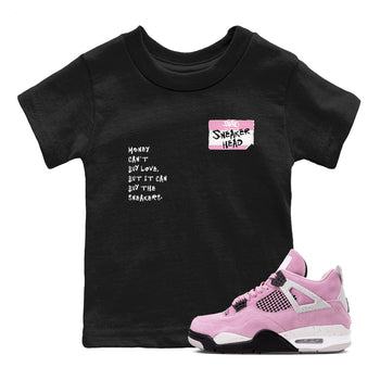 4s Orchid shirts to match jordans Sneakerhead Badge sneaker match tees Air Jordan 4 Orchid match shoes to clothes SNRT Sneaker Tees Youth Baby Black 1 tee