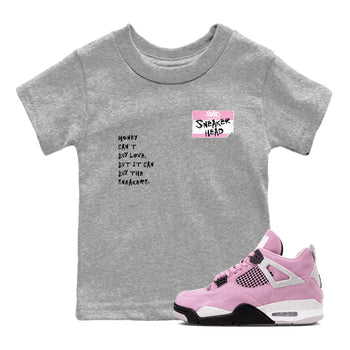 4s Orchid shirts to match jordans Sneakerhead Badge sneaker match tees Air Jordan 4 Orchid match shoes to clothes SNRT Sneaker Tees Youth Baby Heather Grey 1 tee